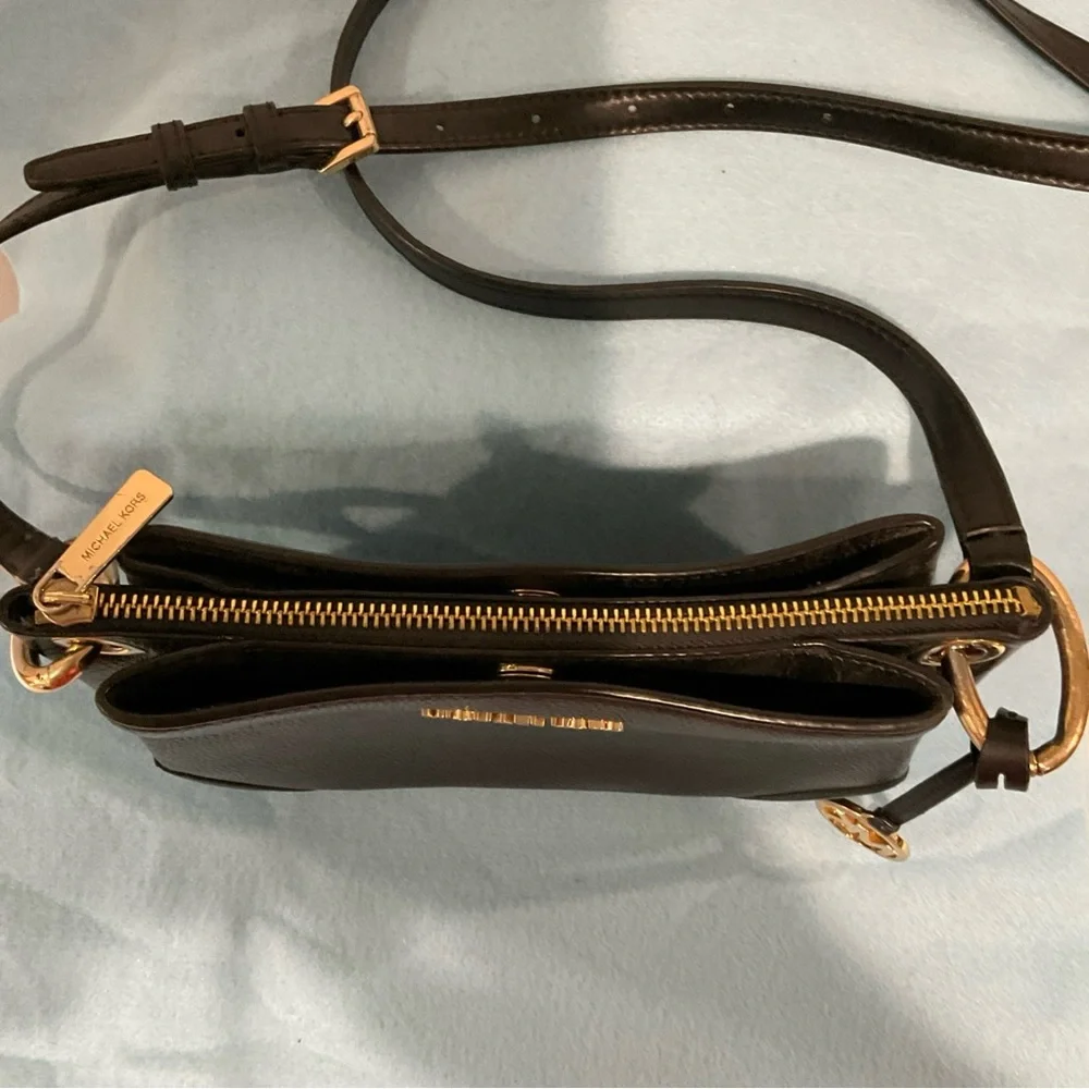 Michael Kors Black‎ Leather Crossbody Bag